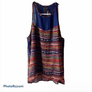 Sam Edelman Sleeveless Multicolor Tank Top Sz L